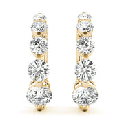 18K Yellow Gold 1 ct tw Fashion Diamond Earring