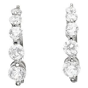 Platinum 1 ct tw Fashion Diamond Earring