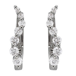 Platinum 1/4 ct tw Fashion Diamond Earring