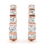18K Rose Gold 1/2 ct tw Fashion Diamond Earring