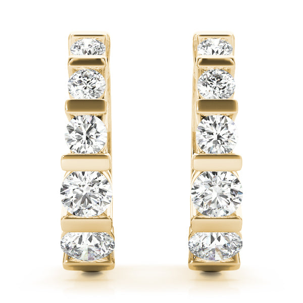14K Yellow Gold 1/2 ct tw Fashion Diamond Earring