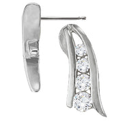 18K White Gold 1/6 ct tw Fashion Diamond Earring