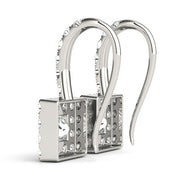 Multi-Diamond Round Halo Earrings in Gold