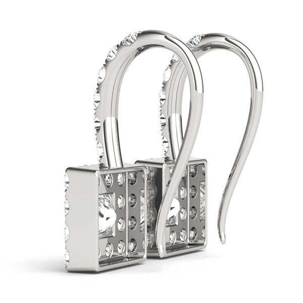 Multi-Diamond Round Halo Earrings in Gold