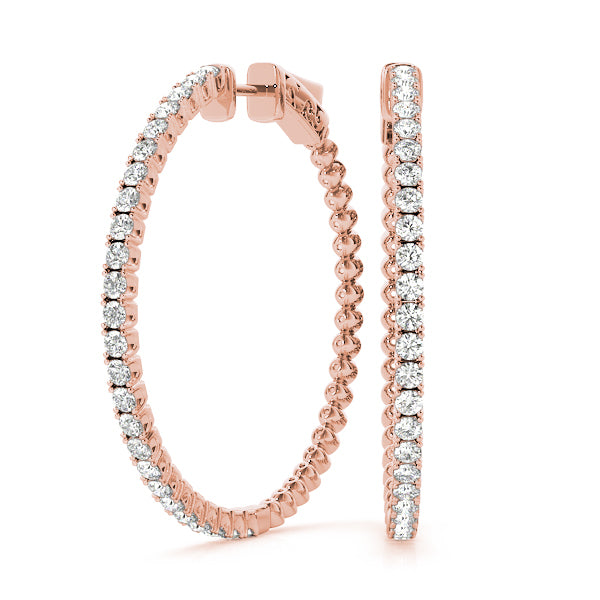 14K Rose Gold 5/8 ct tw Fashion Diamond Earring