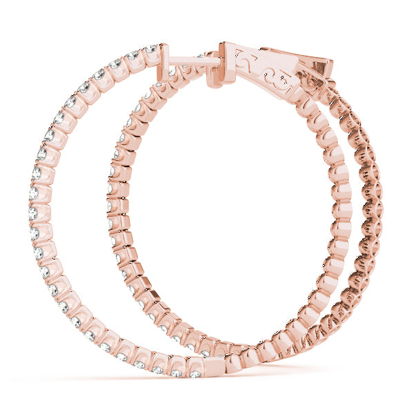 14K Rose Gold 5/8 ct tw Fashion Diamond Earring