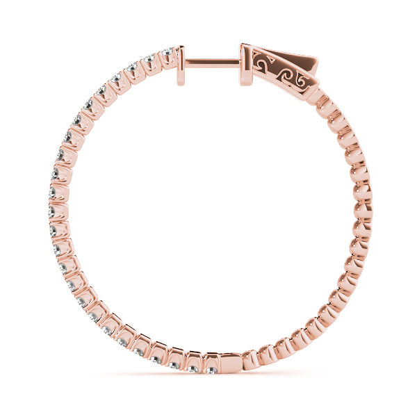 14K Rose Gold 5/8 ct tw Fashion Diamond Earring