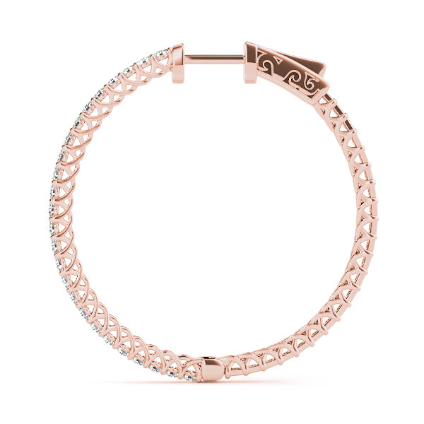 14K Rose Gold 1 ct tw Fashion Diamond Earring