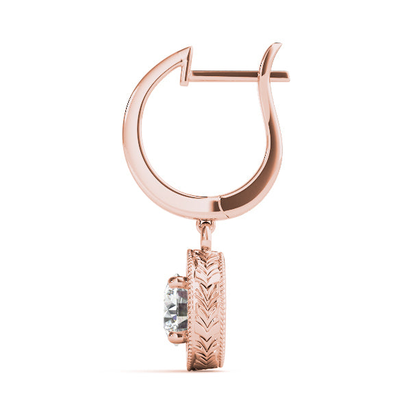 14K Rose Gold 1/2 ct tw All Studs & Stud Mounts Diamond Earring