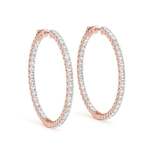 18K Rose Gold 1/3 ct tw Fashion Diamond Earring
