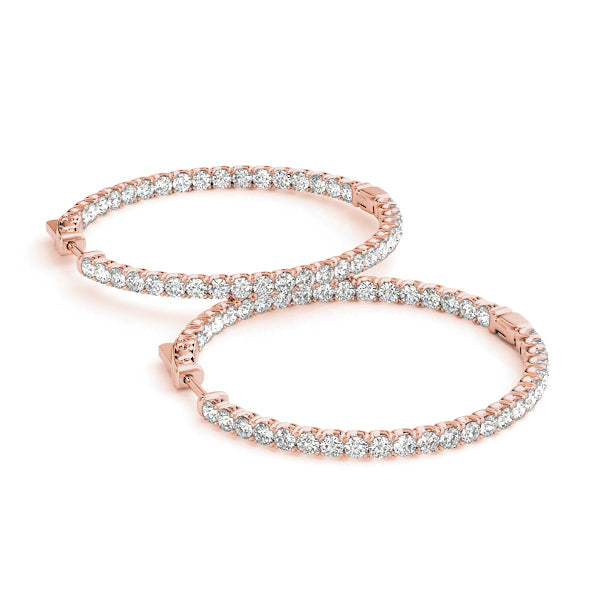 14K Rose Gold 1/3 ct tw Fashion Diamond Earring