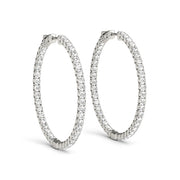 18K White Gold 1/3 ct tw Fashion Diamond Earring