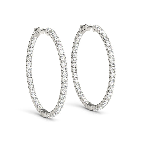 18K White Gold 1/3 ct tw Fashion Diamond Earring