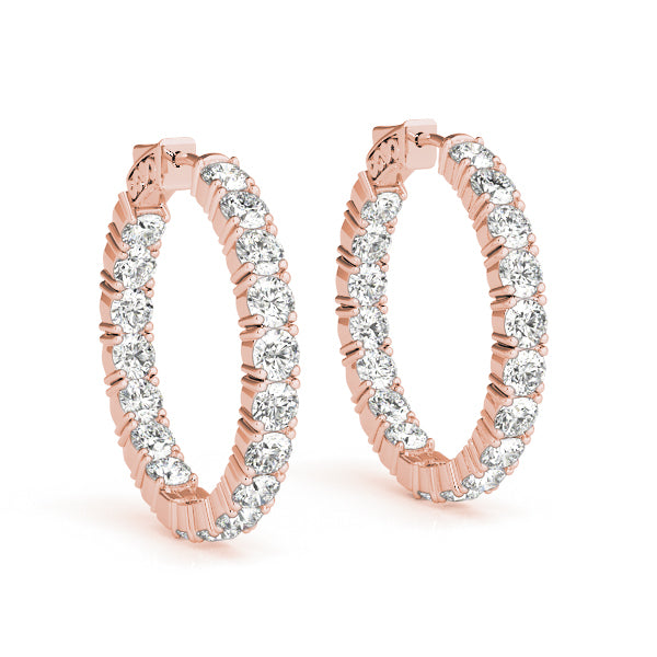 18K Rose Gold 1 7/8 ct tw Fashion Diamond Earring