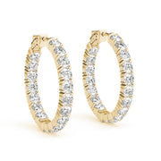 14K Yellow Gold 1 7/8 ct tw Fashion Diamond Earring