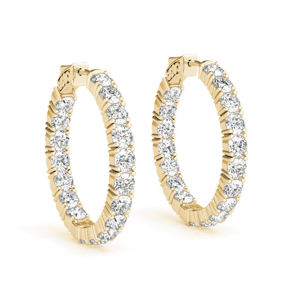 14K Yellow Gold 1 7/8 ct tw Fashion Diamond Earring