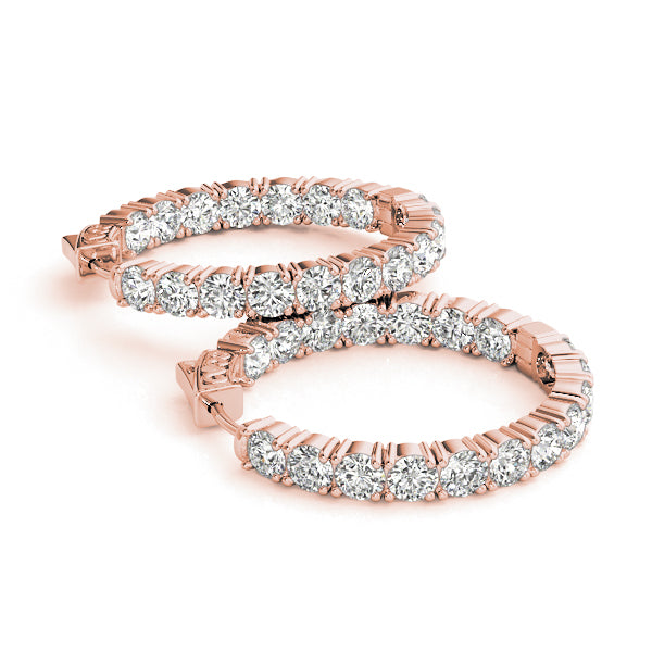 18K Rose Gold 1 7/8 ct tw Fashion Diamond Earring
