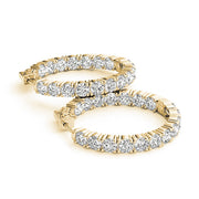 18K Yellow Gold 1 7/8 ct tw Fashion Diamond Earring