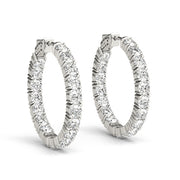 14K White Gold 1 7/8 ct tw Fashion Diamond Earring