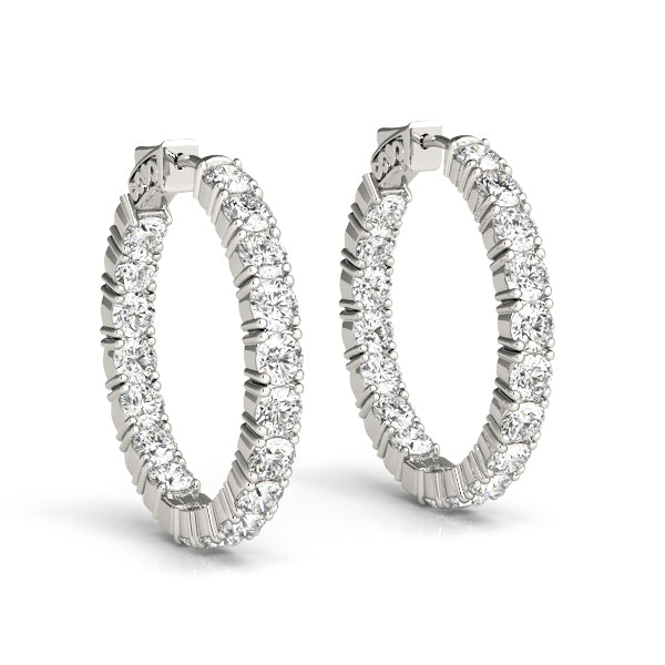 14K White Gold 1 7/8 ct tw Fashion Diamond Earring