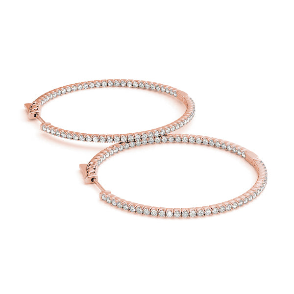 18K Rose Gold 1/5 ct tw Fashion Diamond Earring