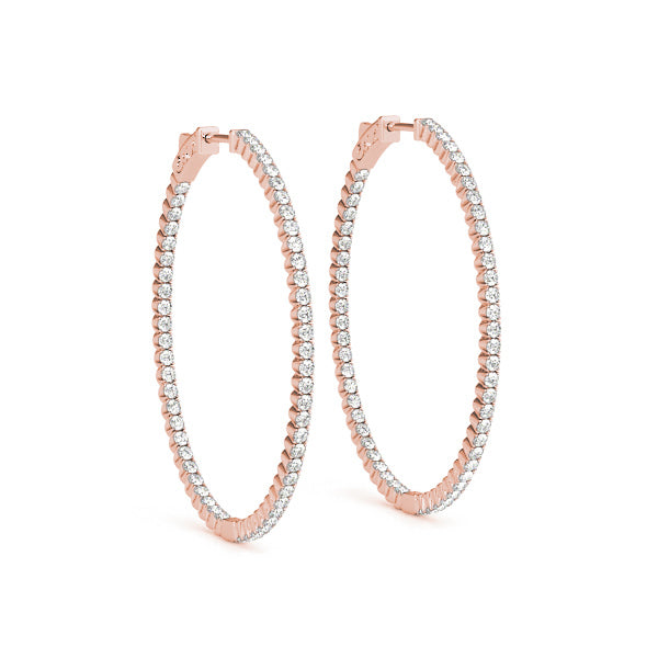 18K Rose Gold 3/4 ct tw Fashion Diamond Earring