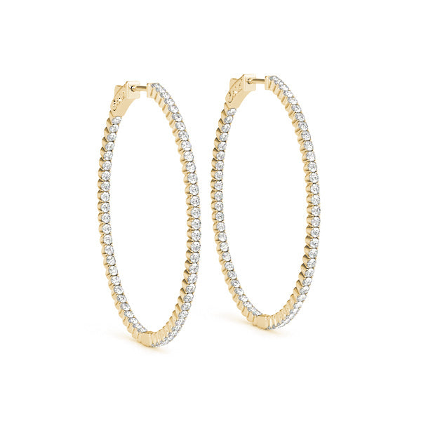 14K Yellow Gold 3/4 ct tw Fashion Diamond Earring