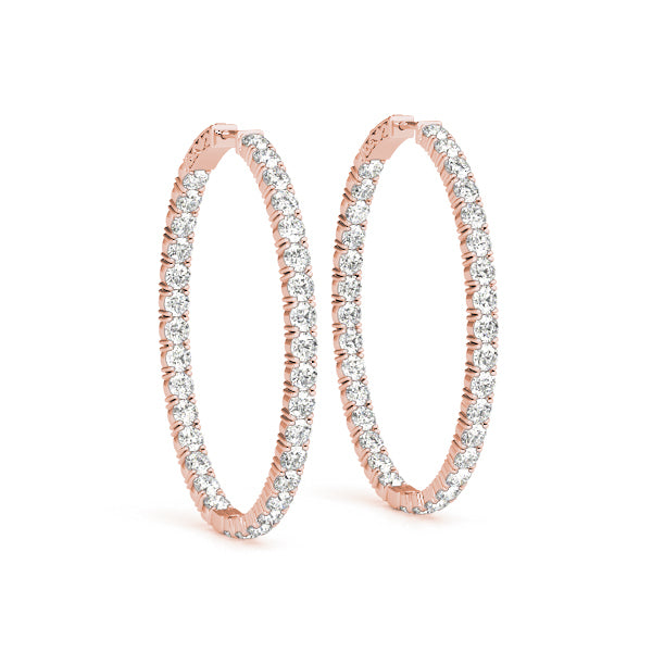 14K Rose Gold 1 ct tw Fashion Diamond Earring