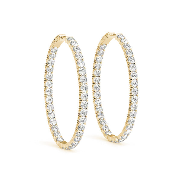 18K Yellow Gold 1 ct tw Fashion Diamond Earring