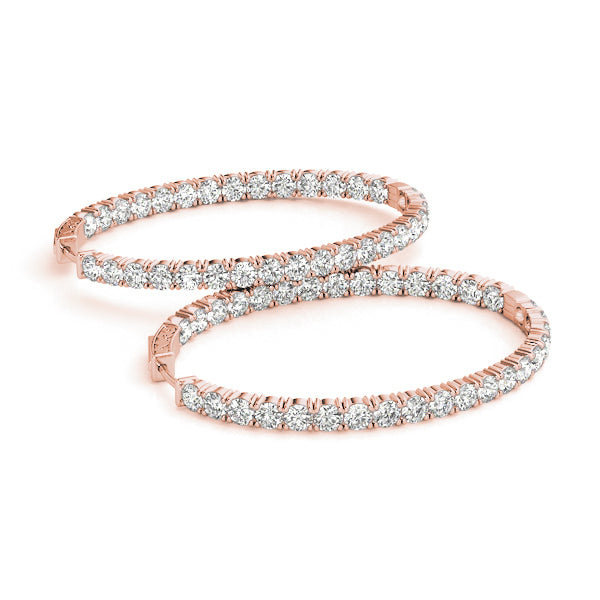 14K Rose Gold 1 ct tw Fashion Diamond Earring
