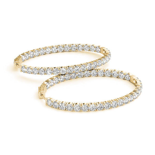 18K Yellow Gold 1 ct tw Fashion Diamond Earring