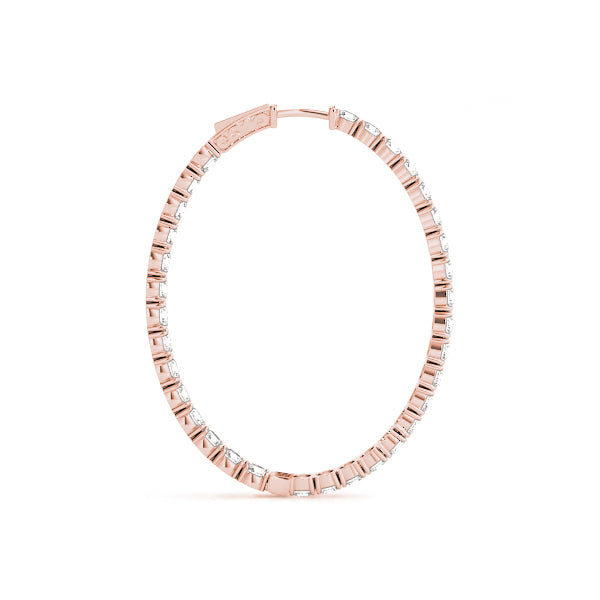 18K Rose Gold 1 ct tw Fashion Diamond Earring