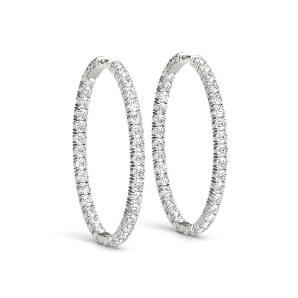 14K White Gold 1 ct tw Fashion Diamond Earring
