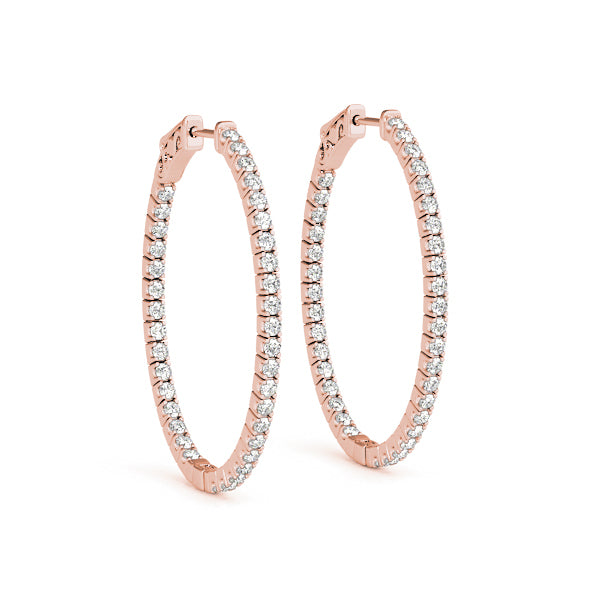 18K Rose Gold 3/8 ct tw Fashion Diamond Earring