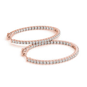 18K Rose Gold 3/8 ct tw Fashion Diamond Earring