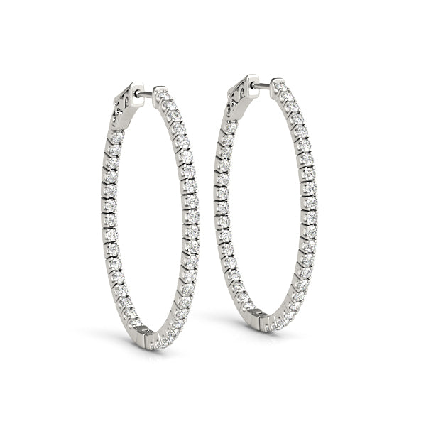 18K White Gold 3/8 ct tw Fashion Diamond Earring