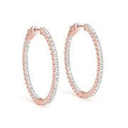 14K Rose Gold 1/4 ct tw Fashion Diamond Earring