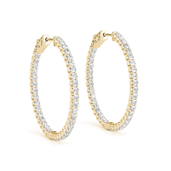 18K Yellow Gold 1/4 ct tw Fashion Diamond Earring