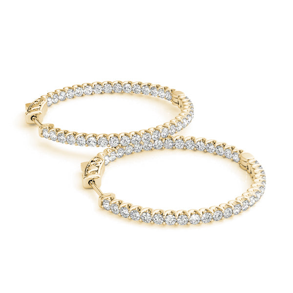 14K Yellow Gold 1/4 ct tw Fashion Diamond Earring