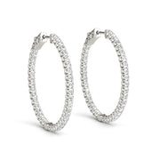 14K White Gold 1/4 ct tw Fashion Diamond Earring