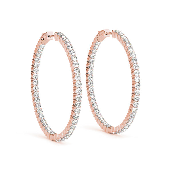 14K Rose Gold 1/2 ct tw Fashion Diamond Earring
