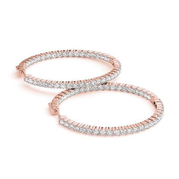 18K Rose Gold 1/2 ct tw Fashion Diamond Earring