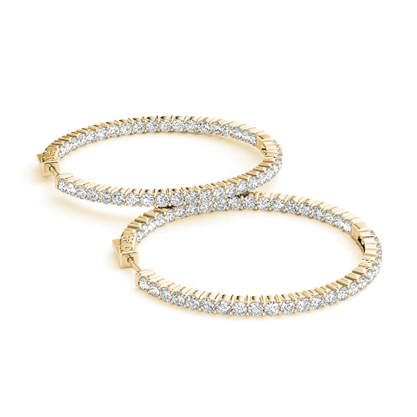 18K Yellow Gold 1/2 ct tw Fashion Diamond Earring