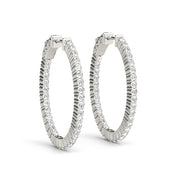 18K White Gold 5/8 ct tw Fashion Diamond Earring