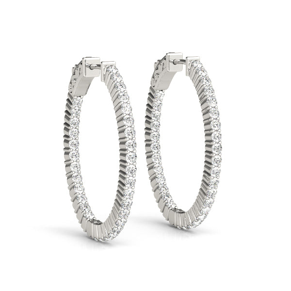 18K White Gold 5/8 ct tw Fashion Diamond Earring