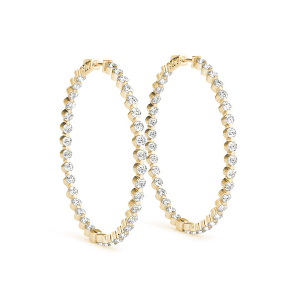 14K Yellow Gold 1/2 ct tw Fashion Diamond Earring