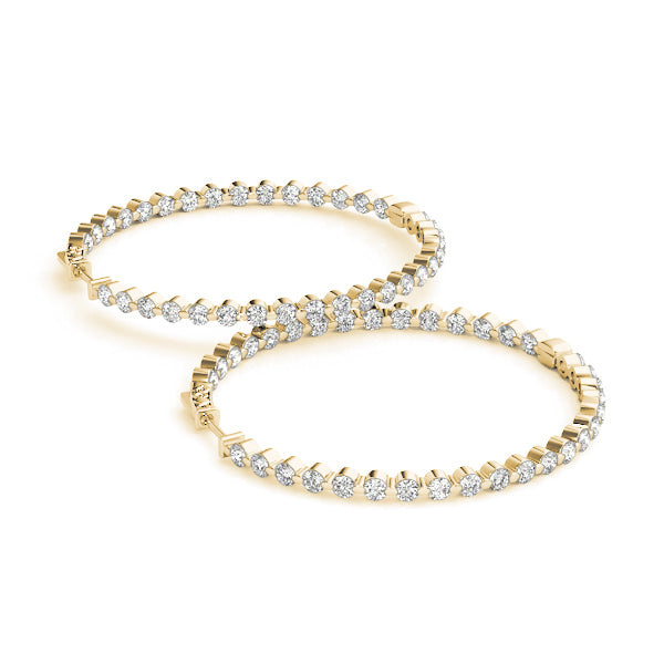 14K Yellow Gold 1/2 ct tw Fashion Diamond Earring