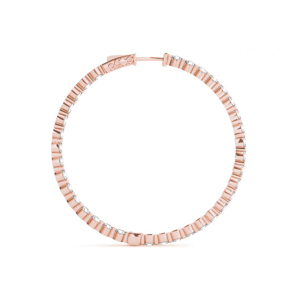 14K Rose Gold 1/2 ct tw Fashion Diamond Earring