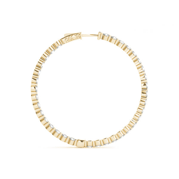 14K Yellow Gold 1/2 ct tw Fashion Diamond Earring