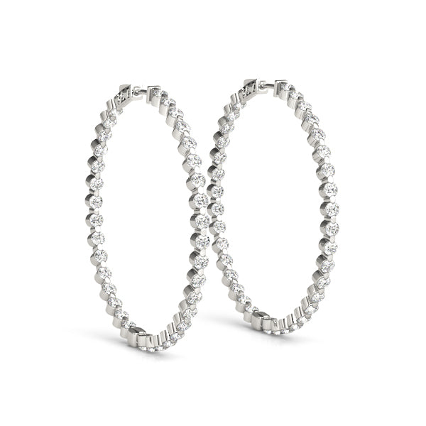 18K White Gold 1/2 ct tw Fashion Diamond Earring